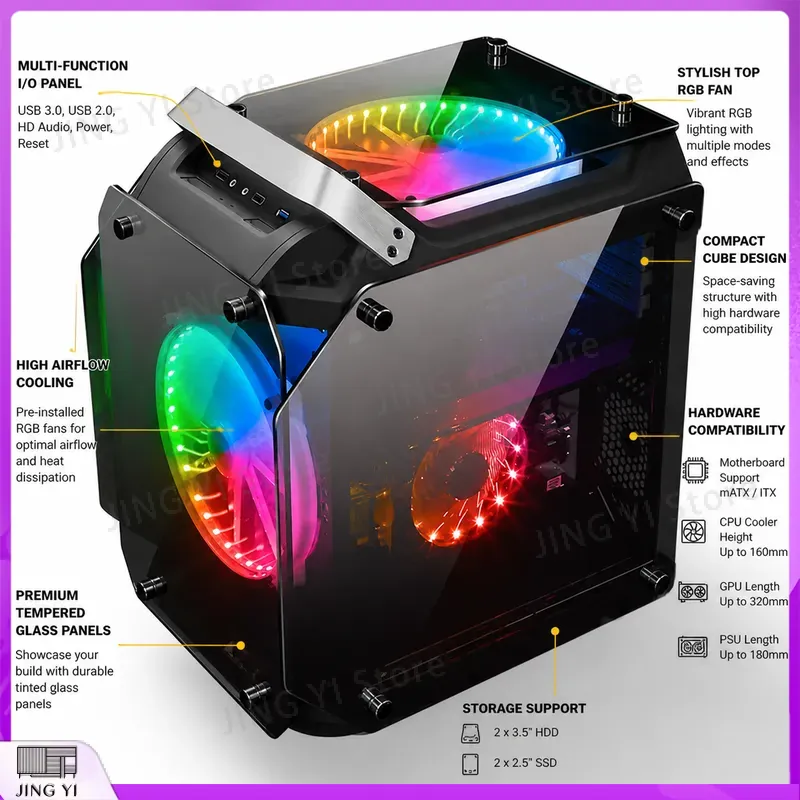 ATX mATX Gaming PC Case Comput - огляд і ціна Retro Gaming Pc Case
