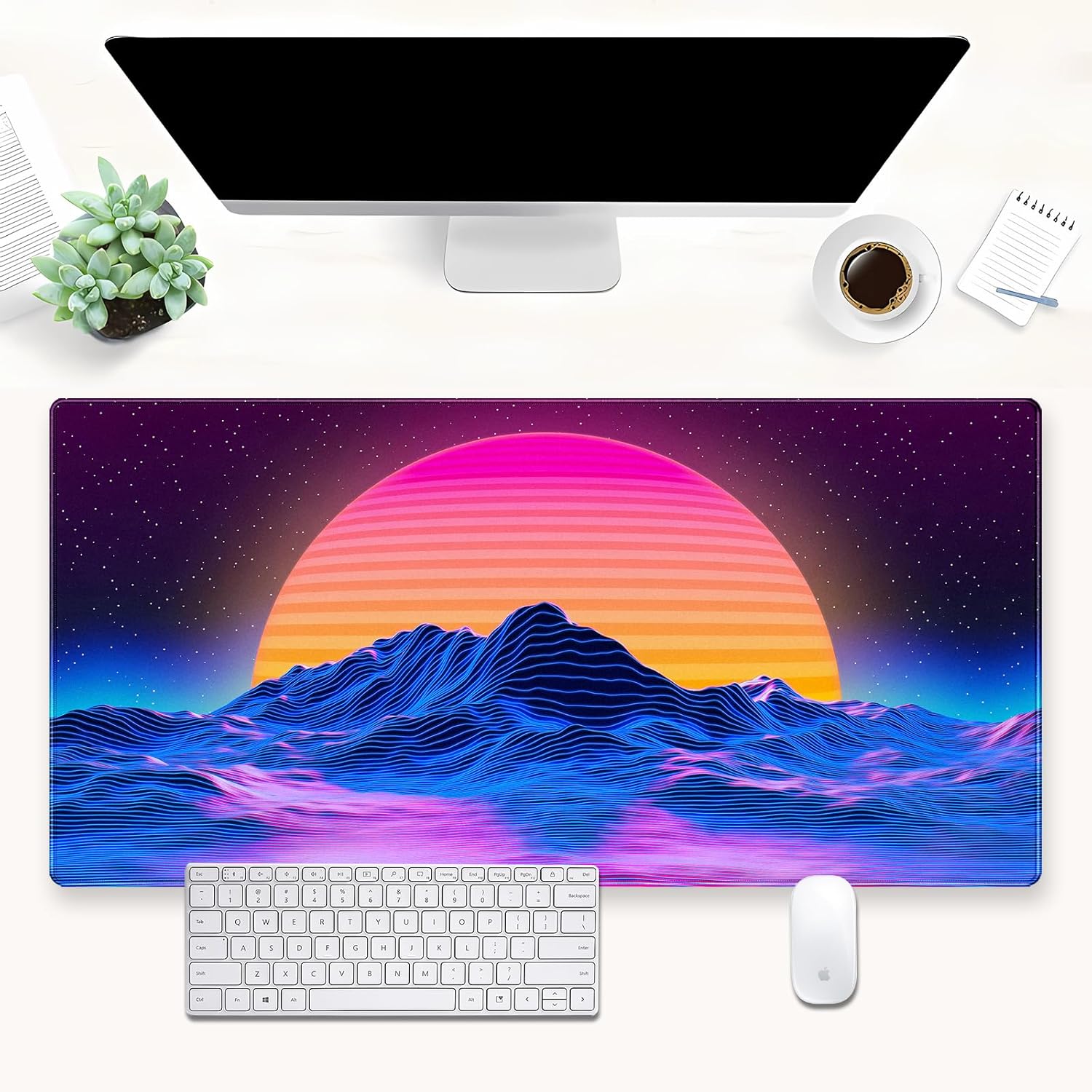 Retro Synthwave Mountain Sun D - огляд і ціна Mouse Gaming Retro