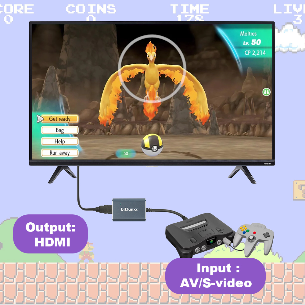 Bitfunx 720P Svideo / AV To HD - огляд і ціна Retro Gaming Mobile