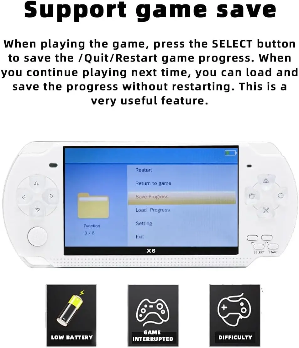 JXD Handheld Game Console 4.3  - огляд і ціна Retro Gaming X6